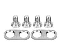Bediffer Tornillos para Tacos de Pedales de Bicicleta de Montaña, Accesorio Ligero de Aleación de Titanio para Entusiastas del Ciclismo, 4 Tornillos y 2 Arandelas