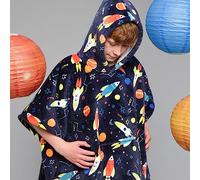 Bedlam Poncho de Forro Polar Sherpa, Poliéster, Azul, 75 x 92.5cm