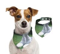 Bedlington Terrier Perros Divertidos Perros Peludos Mascotas,Pañuelos de algodón para Perros, Bufandas Ajustables para Mascotas,S