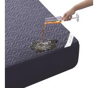 BEDLORE Cubre Colchon Impermeable 120x200cm, Protector Colchon Transpirable, Certificación Oeko-Tex, Funda Colchon Estira hasta 30 cm de Profundidad (Azul)