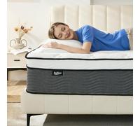 Bednew Colchón 90 x 200 cm, H3, altura 31 cm, colchón ortopédico de muelles ensacados de 7 zonas con capa de espuma viscoelástica cómoda, sueño reparador 101 noches, sueño