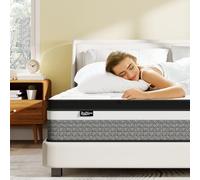 Bednew Colchón de 120 x 200 cm, 36 cm, colchón de muelles H3, altura de 7 zonas, ortopédico con capa de espuma viscoelástica confort, certificado Öko-Tex, 101 noches de sueño