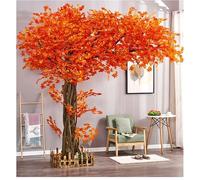 BEDOIN Árbol de arce rojo artificial, planta grande, hecho a mano, hojas de arce falsas, decoración para bodas, eventos, interiores, exteriores, fiestas, restaurantes, centros comerciales, 1,8 m x 1,5