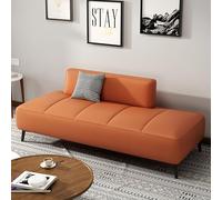 BEDOIN Asiento de banco para sala de espera, sofá cama plegable acolchado, futón, sofá reclinable reversible, sofá biplaza tapizado de poliuretano con metal para dormitorio, 1-173 x 70 x 43 cm