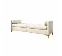 BEDOIN Banco tapizado al final de la cama, mini sofá tapizado para dormitorio, sofá tapizado, banco otomano para dormitorio, sala de estar, 180 x 50 x 60 cm