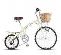 BEDOIN Bicicleta clásica Urbana para Mujer, Asiento Ajustable, Marco de Acero Ligero para desplazamientos urbanos, Paseo de Compras y Ocio 24inch/7speed