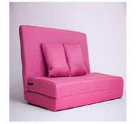 BEDOIN Cama de Bolsas de Frijoles Cama sofá Plegable, Ajuste del colchón de Respaldo, Silla de volteo Convertible, sofá de Piso para la Sala de Estar de habitación Pink-90 * 190cm