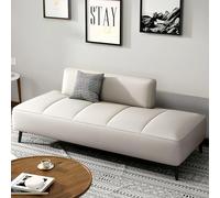 BEDOIN Otomana de entrada, moderno banco de extremo de cama, mini sofá de piel auxiliar, banco de ventana con patas de metal para dormitorio, sala de estar, 143 x 70 x 43 cm, A