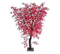 BEDOIN Planta artificial de arce japonés, árbol de arce, árbol de otoño rojo, planta de interior para el hogar, jardín y oficina, 2 m