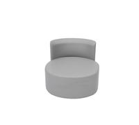 BEDOIN Silla de Club de Cuero de Faux PU, sofá Soltero de sillón ergonómico, Silla de sofá de Barril tapizado, para Sala de Estar, Sala de Espera de la Oficina. grey-72 * 65cm