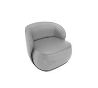 BEDOIN Silla de Club de Cuero de Faux PU, sofá Soltero de sillón ergonómico, Silla de sofá de Barril tapizado, para Sala de Estar, Sala de Espera de la Oficina. grey-74 * 70 * 76cm