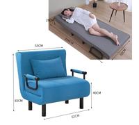 BEDOIN Sillón Cama Convertible 5 Posiciones reclinable sofá Cama con reposapiés Acolchado extraíble para Espacios pequeños, Oficina en casa 2-66cm
