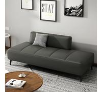 BEDOIN Sillón de Sala de Espera, sofá Cama Plegable Acolchado, sofá futón, sillón reclinable, sofá Convertible, Asiento de Amor con tapizado en PU y Metal para Dormitorio 2-143x70x43cm