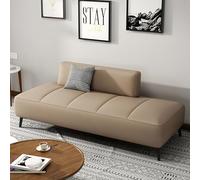 BEDOIN Sillón de Sala de Espera, sofá Cama Plegable Acolchado, sofá futón, sillón reclinable, sofá Convertible, Asiento de Amor con tapizado en PU y Metal para Dormitorio 4-173x70x43cm