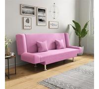 BEDOIN Sofá cama convertible de 2 plazas, sofá cama reclinable plegable ajustable, cómodo sofá cama pequeño para espacio pequeño, sala de estar, dormitorio, oficina, apartamento, rosa, 120 x 200 cm