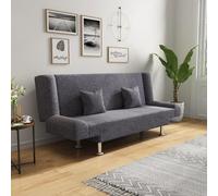 BEDOIN Sofá cama convertible de 2 plazas, sofá cama reclinable plegable ajustable, cómodo sofá cama pequeño para espacio pequeño, sala de estar, dormitorio, oficina, apartamento, gris, 2-120 x 200 cm