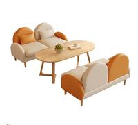 BEDOIN Sofá De Loveseat con Patas De Madera Sólida, Asiento De Amor para Sala De Estar, Dormitorio, Sábado Fácil De Mediados De Siglo Sofá Moderno con Almohada para Apartamento I