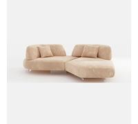 BEDOIN Sofá De Tela Curvado, Sofás De Esquina Irregulares con Línea Recta, Sofá Media Luna con Asiento Profundo Sin Necesidad De Ensamblaje, para Sala De Estar, Dormitorios, Hogar,Oficina 272 * 184cm