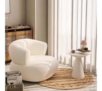 BEDOIN Sofá Individual de Lana de Cordero, un Lindo y Perezoso sofá pequeño Que es Popular en la Sala de Estar y el Dormitorio, una Relajante Silla con Respaldo para negociaciones y recepciones A2