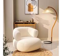 BEDOIN Sofá Individual de Lana de Cordero, un Lindo y Perezoso sofá pequeño Que es Popular en la Sala de Estar y el Dormitorio, una Relajante Silla con Respaldo para negociaciones y recepciones A1