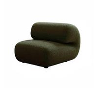 BEDOIN Sofá moderno para sala de estar, sofá cama de asiento profundo, cómodo sofá de dos plazas Sherpa con marco de madera maciza para sala de estar, apartamento, salón, verde, 100 cm