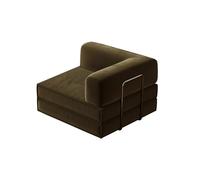BEDOIN Sofá modular, sofá cama plegable, sofá modular convertible, futón de suelo, silla de cama de tela para sala de estar, estudio, apartamento, verde oscuro, 1 m