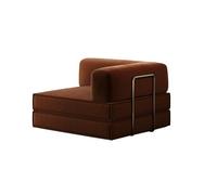 BEDOIN Sofá modular, sofá cama plegable, sofá modular convertible, futón de suelo, silla de cama de tela para sala de estar, estudio, apartamento, marrón, 1 m