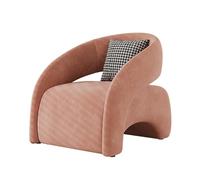 BEDOIN Sofá Silla, Sillón Individual de Estilo Crema Francés, Sofá Perezoso Nórdico para Sala de Estar, Silla Individual de Diseño para Pequeños Apartamentos D