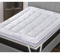 Bedorzo® Cubrecolchón para cama doble, 10 cm de grosor, extra profundo y súper suave, con bandas elásticas fuertes que se ajustan hasta 40 cm, microfibra premium, tamaño del cubrecolchón 137 x 190 +