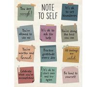 Bedroom and Therapy Room Decor Note to Self Affirmations Poster Inspirational Print for Mental Health and Growth(Unframed,08x12inch(20x30cm))
