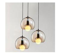 Bedroom Bar Coffee Shop Fashion Long-Line Glass Luxury Small Nordic Bedside Chandelier Light Fixture(B)
