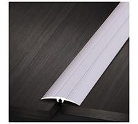 Bedroom Bathroom Reducer Flute,Smooth Floor Transition Strip, 4cm Wide Carpet Edge Trim, Thresholds Ramp for Sliding Barn Doors Doorways(Silver,120cm/47.2in)