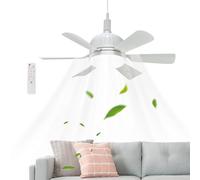 Bedroom Ceiling Fan with Lights, Low Profile Cooling Fixture, 18.11x6.3x6.3 Inches E27 Light Socket Design, Adjustable 3-Speed Settings, Quiet Air Circulation Device, for Kitchen Interior Designers