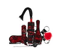 Bedroom Fantasies Bedroom Fantasies - Lace & Leather Look - Set de Bondage de 8 Piezas - Rojo