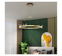 Bedroom for The Kitchen Gold Creative Living Room Pendant Lamp Butterfly Decoration Lights Fixture LED Chandelier (1layer60cm Threecolor)