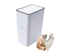 Bedroom Garbage Can With Lid - Push Top Trash Can | Slim Garbage Bin Wastebasket With Press Top | Press Type Wastebasket for Bathroom Kitchen Living Room | Space-Saving Narrow Trash Cans for Tight Spa