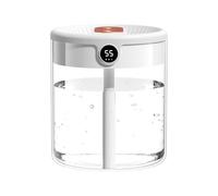 Bedroom Humidifier, Cool Mist Purifier, Doble Spray Difusor, 2L Tank Capacity Digital Display USB Powered Large Room Coverage for Home, 5,16 x 5,16 x 5,98 pulgadas