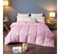 BEDSETS Extragrande Nórdica - 13.5 TOG Lujosa Pluma De Ganso Y Abajo Edredón, 100% Algodón Shell, Anti-ácaros del Polvo Y De La Pluma A Prueba De Tela Anti-alergeno (Rosado,150x200cm2 kg)
