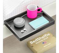 BedShelfie Smallish - Mesita de noche para litera y litera superior, artículos esenciales para el dormitorio universitario, mesita de noche tipo loft, bandeja de almacenamiento flotante, decoración de