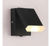 Bedside Black Metal Wall Lamp up and down Adjustment Wall Light Ultra-Thin Aluminum Wall Sconce with Acrylic Shade, for Bedroom Living Room Study Room Corridor Dining Room Restaurant (Color : D/K/Warm