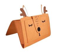Bedside Caddy, Cute Felt Anti Slip Storage Bag With 4 Pockets, Bunk Bed | Anti Slip Organizer Bunk Bed Caddy Bedroom Sofa Accessory Phone Glasses Holder Charging Cable Organizer Book Water Bottle