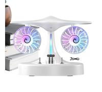 Bedside Fan - 3 Speed Misting Double Cooling System | Personal Quiet Desk Fan Humidifying Airflow Technology for Home, Living Room, Office, Apartment, School, Travel or Camping Vacation