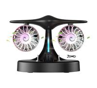 Bedside Fan - 3 Speed Nightstand Cooling Device | Battery Operated Sleep Air Circulator, Double Cooling Bedroom Silent Breeze Unit, Small Portable Desk Fan for Home Bedroom Living Room Apartment Scho