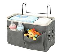 Bedside Organizer - Hangable Ajustable Portable Pocket | Bedside Cloth Hanging Basket Bed | Bed Clutter Sorting Storage Bag Book Storage For Bottle Diaper Phone Bedroom Nursery Hospital
