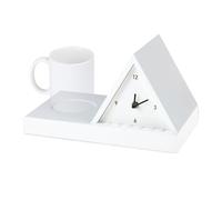 Bedside Table Clock - Space-saving Page Rest Bedside Clock, Light Cup Holder | Men Women Friend Teacher Student Writer Lover Bedroom Workplace Counter Reading For Bookworm Nightstand Organization