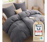 Bedsure 2 Funda Nordica 135 x 200 - Poliéster Microfibra Juego de Funda de Edredon 135x200 cm y 2 Funda de Almohada 80x80 cm, Funda Nórdica con Cremallera ÖKO-Tex (Blanco)