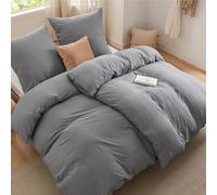 Bedsure 2 Funda Nordica 135 x 200 - Poliéster Microfibra Juego de Funda de Edredon 135x200 cm y 2 Funda de Almohada 80x80 cm, Funda Nórdica con Cremallera ÖKO-Tex (Blanco)