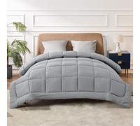 Bedsure 200x200 450gsm Acolchada | Caliente Cobertura de Invierno 200x200cm | Lavable, Espesa y Gris