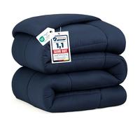 Bedsure 240x220 450gsm Acolchada | Caliente Cobertura de Invierno 200x200cm | Lavable, Espesa y Azul