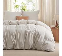 Bedsure Bedding Funda Nordica 155 x 220 - Poliéster Microfibra Juego de Funda de Edredon 155x220 cm y 2 Fundas de Almohada 80x80 cm, Funda Nórdica con Cremallera ÖKO-Tex (Blanco)